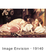 #19140 Photo Of A Daughter Feeding Her Mother Fruit Mother And Child By Frederic Lord Leighton