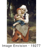 #19277 Photo of Breton Brother and Sister by William-Adolphe Bouguereau by JVPD