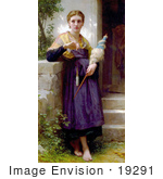 #19291 Photo Of The Spinner By William-Adolphe Bouguereau
