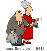 #19411 Man And Woman A Couple At A Party Clipart
