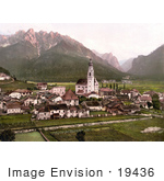 #19436 Photo Of The Village Of Toblach Val Ampezzo Tyrol Austro-Hungary