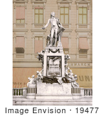 #19477 Stock Photo Of The Monument To Wolfgang Amadeus Mozart With Cherubs And Instruments Vienna Austria