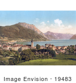 #19483 Photo Of The Village Of Gmunden On Lake Traunsee Upper Austria