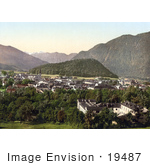 #19487 Photo Of The Town Of Ischl As Seen From Dachstein Upper Austria