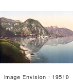 #19510 Photo Of The Village Of Weissenbach On The Attersee Or Kammersee Lake Upper Austria