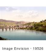 #19526 Photo Of The Mehmed Pada Sokolovic Bridge Spanning The Drina River In Visegrad Srpska Bosnia