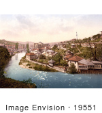 #19551 Photo Of The Miljacka River Flowing Through Sarajevo Bendbasi Bosnia
