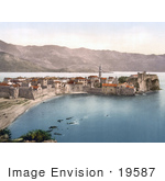 #19587 Photo Of The Venetian Walls Around The Old Town Of Budua Budva In Montenegro