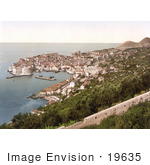 #19635 Photo Of The Village Of Dubrovnik Ragusa On The Adriatic Sea In Croatia Dalmatia