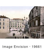 #19661 Photo Of People In Signori Square In Split Spalatum Spalato Croatia Dalmatia