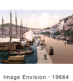 #19664 Photo Of The Waterfront And Ships In Split Spalato Spalatum Croatia Dalmatia
