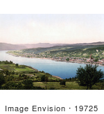 #19725 Photo Of The Village Of Orsova Orschowa Orszawa On The Danube River In Romania