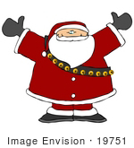 #19751 Jolly Santa Claus With Open Arms Clipart by DJArt
