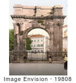 #19808 Photo Of The Aurea Gate Arch Of Sergius Or Golden Gate In Pula Istria Croatia