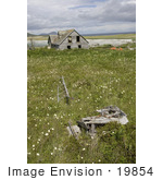 #19854 Photo Of An Old Derelict House On Simeonof Island In Alaska
