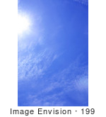 #199 Image Of A Sunburst In A Blue Sky