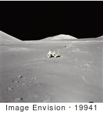 #19941 Stock Picture of Astronaut Harrison Hagan Schmitt and the Lunar Roving Vehicle on the Moon by JVPD