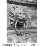 #20111 Stock Photo: Lion Door Knocker At The Villa Marguerita