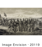 #20119 Historical Military Stock Photo Of The Generals Of The Confederate Army