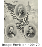 #20170 Stock Photo Of George Washington Abraham Lincoln And Grover Cleveland