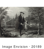#20189 Stock Photography: George Washington As A Boy Telling His Father That He Cut A Tree