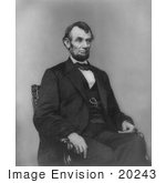 #20243 Historical Stock Photography: President Abraham Lincoln Sitting In A Chair