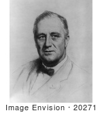 #20271 Historical Stock Photography: 32nd American President Franklin Delano Roosevelt