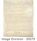 #20275 Historical Stock Photo Of The Second Page Of The United States Constitution