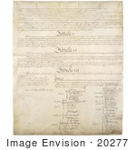 #20277 Historical Stock Photo Of The Fourth Page Of The United States Constitution