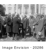 #20286 Historical Stock Photo: President Herbert Hoover Surrounded By Men