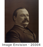#20304 Historical Stock Photo of Grover Cleveland, the 22nd President of the United States by JVPD