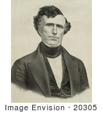 #20305 Historical Stock Photo Of American President Franklin Pierce