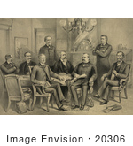 #20306 Historical Stock Photo Of President Grover Cleveland And His Cabinet