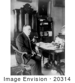 #20314 Historical Stock Photo Of William Mckinley 25th President Of The Usa Sitting At A Desk
