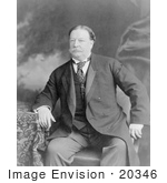 #20346 Historic Stock Photo Of William Howard Taft Seated In 1907
