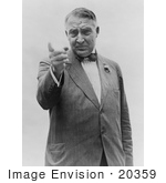 #20359 History Stock Photo Of Warren Harding Gesturing With His Right Hand