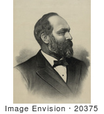 #20375 History Stock Photo Of The 20th President Of The Usa James Garfield