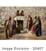 #20407 Historical Stock Photography of the Tomb of Lazarus, Bethany, Holy Land, Jerusalem by JVPD