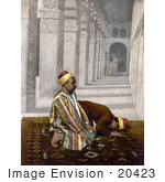 #20423 Historical Stock Photography Of Two Men Kneeling In Prayer Holy Land
