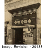 #20488 Historical Stock Photography Of The Exterior Of The Central Door Of The Ayasofya Mosque Hagia Sophia