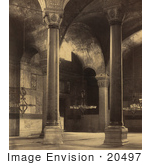 #20497 Historical Stock Photography of the Arcade Inside the Ayasofya Mosque, Church of Hagia Sophia by JVPD