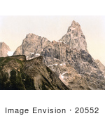 #20552 Historical Photochrome Stock Photography Of Cimon Della Pala Tyrol Austria