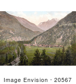 #20567 Historical Photochrome Stock Photography Of Langenfeld Tyrol Austria