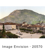 #20570 Historical Photochrome Stock Photography Of Bosen And Johannesplatz Tyrol Austria