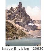 #20630 Historical Photochrome Stock Photography Of Mt Surlon And Sorapiss Tyrol Austria