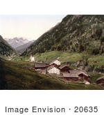 #20635 Historical Photochrome Stock Photography Of Oetz Valley Tyrol Austria
