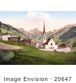 #20647 Historical Photochrome Stock Photography Of St Christina Tyrol Austria