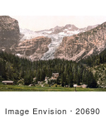 #20690 Historical Photochrome Stock Photography Of Val Di Genova Bolognini Hut Tyrol Austria