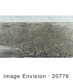 #20776 Stock Photography Of An Aerial Of The City Of Buffalo New York In 1880