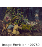 #20782 Stock Photography Of Native American And Frontier Men Aiming Rifles At Native Americans While They Fall For A Trick In A Forest